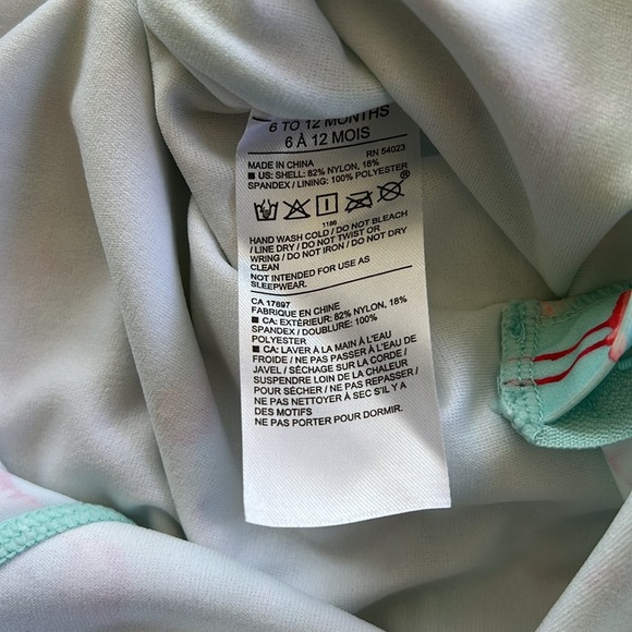 Janie and jack blue flamingo long sleeve swim suit - Picture 4 of 8